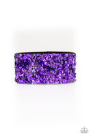 Paparazzi Starry Sequins Urban Bracelet Purple - Glitz By Lisa 