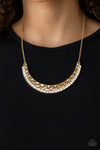 Paparazzi Impressive Necklace Gold - Glitz By Lisa 