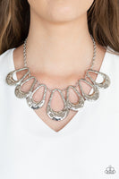 Paparazzi Teardrop Envy Necklace Silver - Glitz By Lisa 