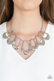 Paparazzi Teardrop Envy Necklace Silver - Glitz By Lisa 