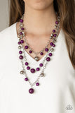 Paparazzi The Partygoer Purple Necklace - Glitz By Lisa 