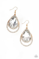 Paparazzi Famous Earrings Gold