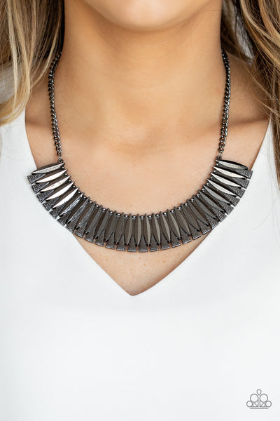 Paparazzi My Main MANE Necklace- Black - Glitz By Lisa 