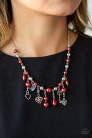 Paparazzi Renaissance Romance Necklace Red & Lady Love Dove Bracelet Red - Glitz By Lisa 