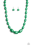 Paparazzi Poppin Popularity Necklace Green - Glitz By Lisa 