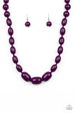 Paparazzi Poppin Popularity Necklace Purple - Glitz By Lisa 