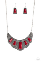 Paparazzi Lion Den Necklace Red - Glitz By Lisa 