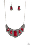 Paparazzi Lion Den Necklace Red - Glitz By Lisa 