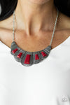 Paparazzi Lion Den Necklace Red - Glitz By Lisa 