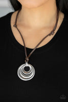 Paparazzi Desert Spiral Necklace Silver - Glitz By Lisa 