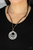 Paparazzi Desert Spiral Necklace Silver - Glitz By Lisa 