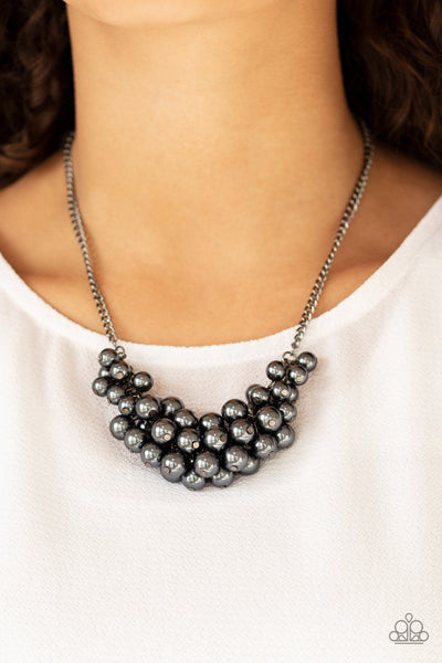 Paparazzi Grandiose Glimmer Necklace Black - Glitz By Lisa 