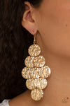 Paparazzi Uptown Edge Earrings Gold - Glitz By Lisa 