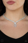 Paparazzi Ante Up Necklace White - Glitz By Lisa 