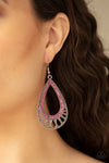 Paparazzi Royal Finesse Earrings Pink - Glitz By Lisa 