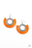 Paparazzi Fringe Fanatic Earrrings Orange - Glitz By Lisa 