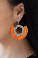 Paparazzi Fringe Fanatic Earrrings Orange - Glitz By Lisa 