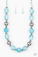 Paparazzi Very Voluminous Necklace Blue - Glitz By Lisa 