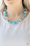 Paparazzi Very Voluminous Necklace Blue - Glitz By Lisa 