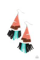 Paparazzi Summer Heat Earrings Orange - Glitz By Lisa 