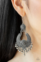 Paparazzi Sunny Chimes Earrings Silver - Glitz By Lisa 