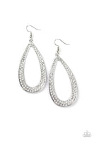 Paparazzi Diamond Distraction Earrrings White - Glitz By Lisa 