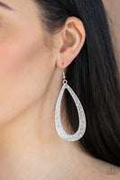 Paparazzi Diamond Distraction Earrrings White - Glitz By Lisa 