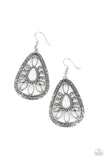 Paparazzi Floral Frill Earrings White - Glitz By Lisa 