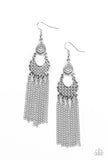 Paparazzi Insane Chain Earrings Silver - Glitz By Lisa 