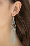 Paparazzi Insane Chain Earrings Silver - Glitz By Lisa 