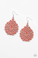 Paparazzi Floral Affair Earrings Orange - Glitz By Lisa 