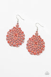 Paparazzi Floral Affair Earrings Orange - Glitz By Lisa 