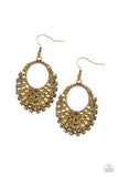 Paparazzi Fierce Flash Earrings Brass - Glitz By Lisa 