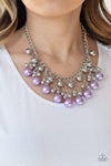 Paparazzi Pearl Appraisal Necklace Purple - Glitz By Lisa 