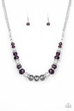 Paparazzi Distracted by Dazzle Necklace Purple - Glitz By Lisa 