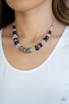 Paparazzi Distracted by Dazzle Necklace Purple - Glitz By Lisa 