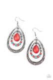 Paparazzi Terra Teardrops Earrings Red - Glitz By Lisa 