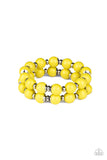 Paparazzi Bubble Blast Off Bracelet Yellow - Glitz By Lisa 