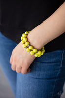 Paparazzi Bubble Blast Off Bracelet Yellow - Glitz By Lisa 