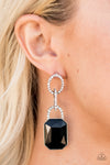 Paparazzi Superstar Status Earrings Black - Glitz By Lisa 