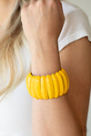 Paparazzi Colorfully Congo Bracelet Yellow - Glitz By Lisa 