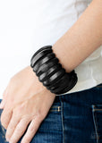 Paparazzi Colorfully Congo Bracelet Black - Glitz By Lisa 