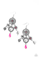 Paparazzi Springtime Essence Earrings Pink - Glitz By Lisa 