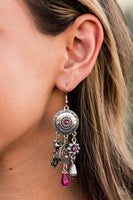 Paparazzi Springtime Essence Earrings Pink - Glitz By Lisa 