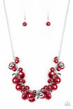 Paparazzi Battle of the Bombshells Necklace Red - Glitz By Lisa 