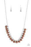 Paparazzi Frozen in TIMELESS Necklace Brown - Glitz By Lisa 