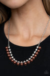 Paparazzi Frozen in TIMELESS Necklace Brown - Glitz By Lisa 