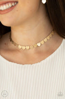 Paparazzi Playing HEART To Get Necklace Gold (Choker)