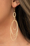 Paparazzi OVAL The Moon Earrings Gold