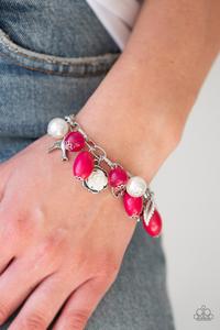 Paparazzi Love Doves Bracelet Pink - Glitz By Lisa 